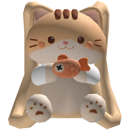 Mochila de Lindo gatito comiendo pez