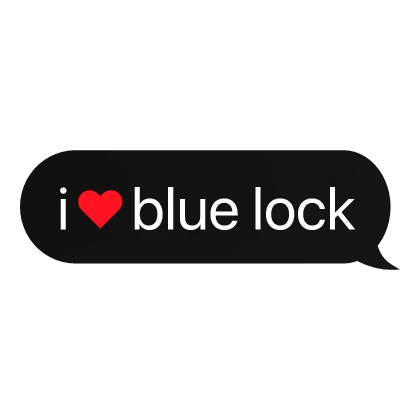 i heart blue lock text