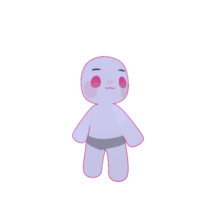 Pink Plushie Doll Neon