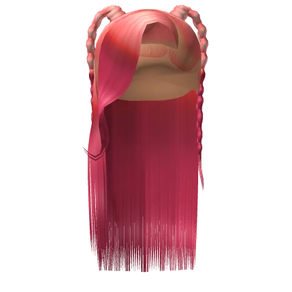 ⚜️• Side Part W/ Braids (Pink ombre)