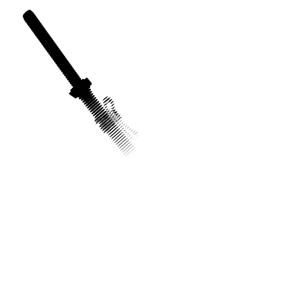 [Glitch] Animated Waist Katana - Black & White