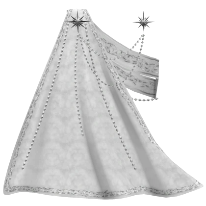 1.0 Royal sash with cape - white/silver