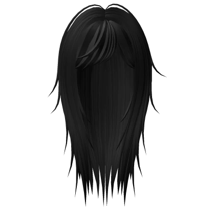 Wispy Emo Horror Protagonist Hair in Black