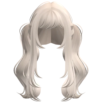 ♡꒰ sweet beige blonde wavy long pigtails