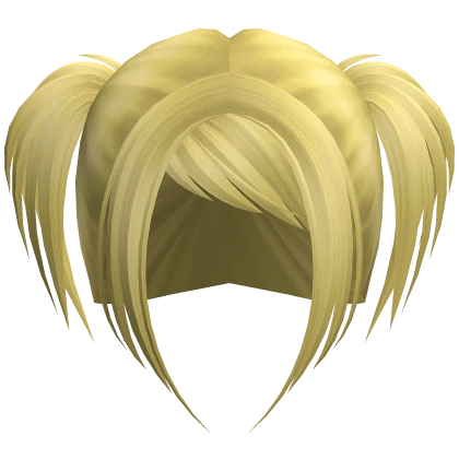 ☆ scene rockstar messy pigtails yellow