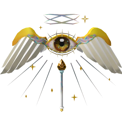 angel's gold eye wing staff