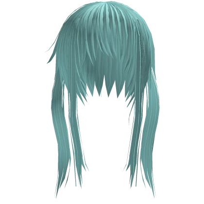 Yandere Anime Pigtails (Pastel Blue)