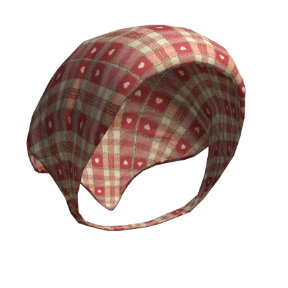 ♡ Cottagecore Heart plaid Printed Coquette Bandana