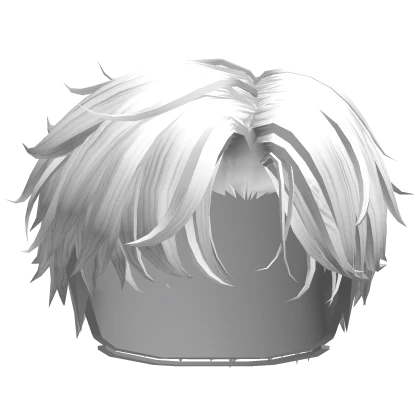 White Side Parted Messy Hair