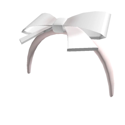 Cute Bow Headband White