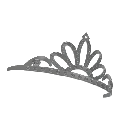 small silver tilted scene tiara