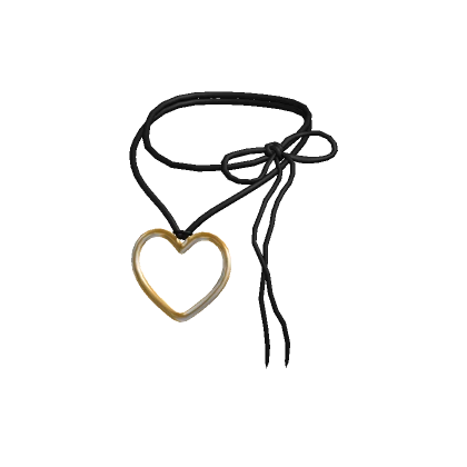 Gold Black - Heart Pendant Necklace