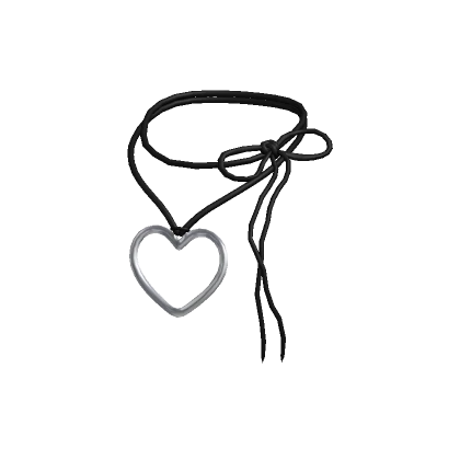 Silver Black - Heart Pendant Necklace