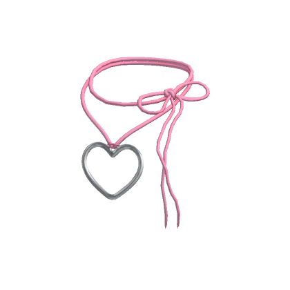 Silver Pink - Heart Pendant Necklace