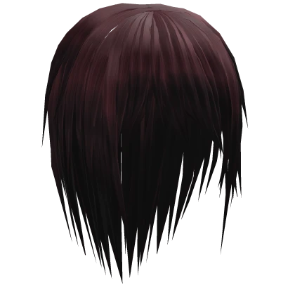 Unkept Long Japanese/Vkei Hair, Wine Red