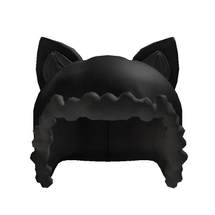 Black y2k Kitty Fur Hat