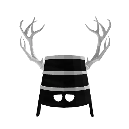 Black Bucket With Antlers