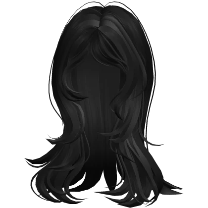 ♡ Layered Messy Wolfcut in Black