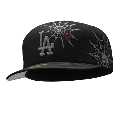 ✤ Black Custom Fitted Cap- Tilted