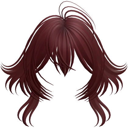 Dark Red Anime Bangs