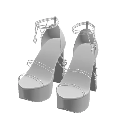 ♾️ White Heaven’s Rebellion goth platform heels