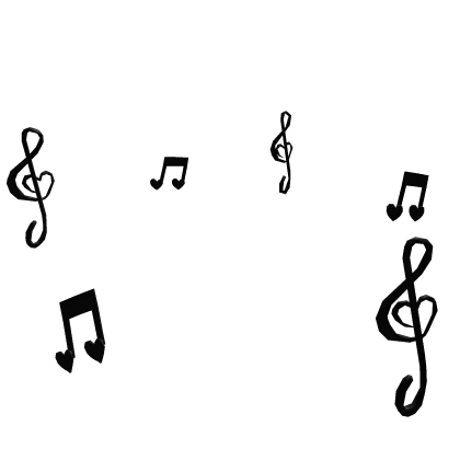 🎶 Music Note Melody Aura (Black)