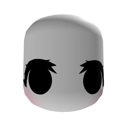 Big Cute Black Eyes With Blush (White)