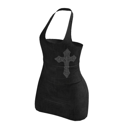 ♡ Gray Y2K Denim Slip Dress