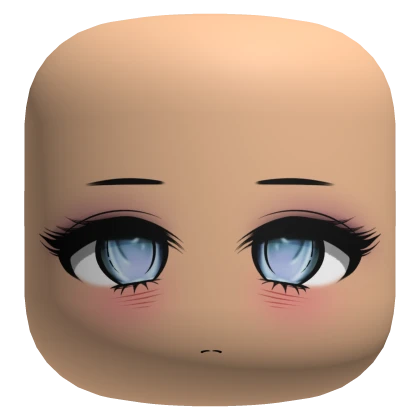 Cute Pretty Anime Face w/ Big Blue Eyes - Light