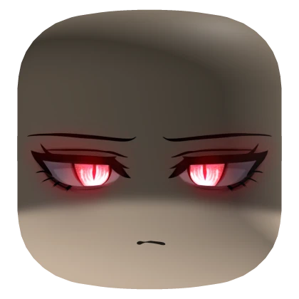 Shadowed Face With Red Glowing Eyes - Soft Beige