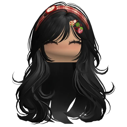 Black Mori Kei Igari Hair w/ Cute Blush Face