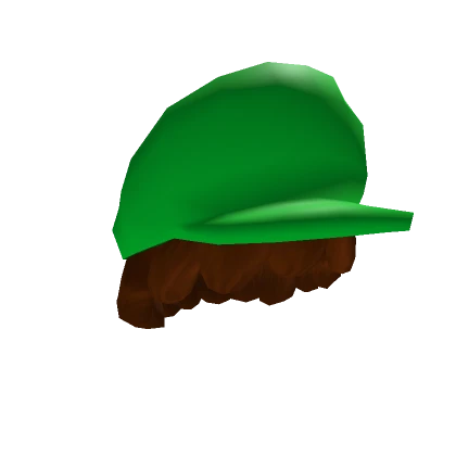 Hair with a Green Plumber Hat 