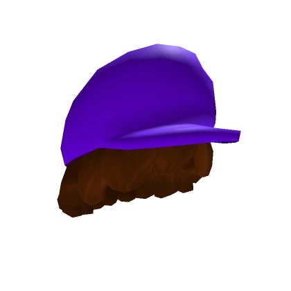 Hair with a Purple Plumber Hat 