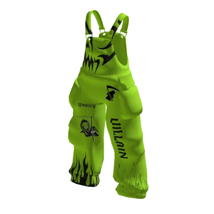 “Villain’s Unholy - neon green overalls”