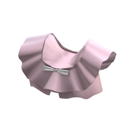 Ruffle Top w/ White Bow- Pastel Pink