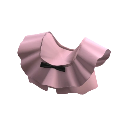 Ruffle Top w/ Black Bow- Pink