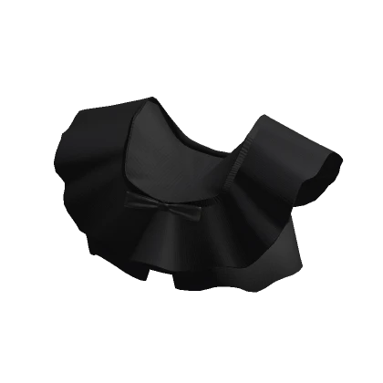 Ruffle Top w/ Bow- Black