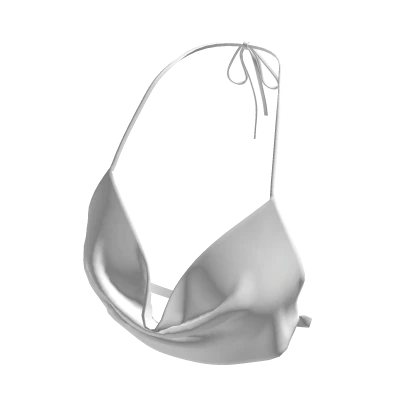 White Draped Halter Top