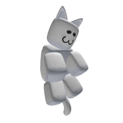 Classic Cat Back Plush - White