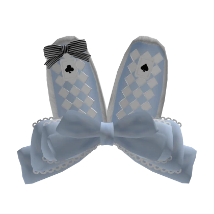 goth wonderland bunny ears with bow blue