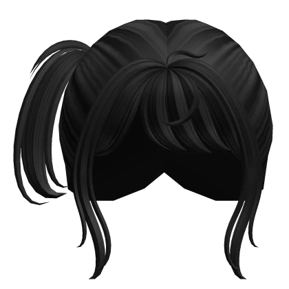 black cute pick me side ponytail