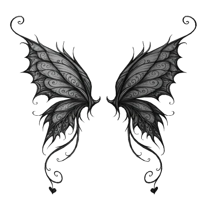 🦋 Enchanted Fairy Wings (Black / White)