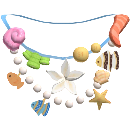 gyaru summer ocean tropical pearl fishy necklace 