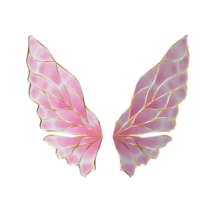 ♡ Golden Glass Pink Fairy Wings (Smaller) 