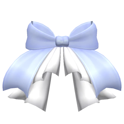 Blue Waist Bow with Ruffles