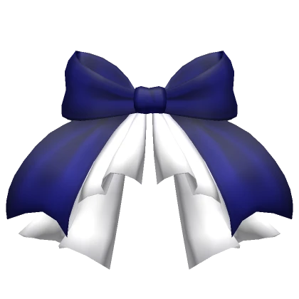 Navy Blue Waist Bow with Ruffles