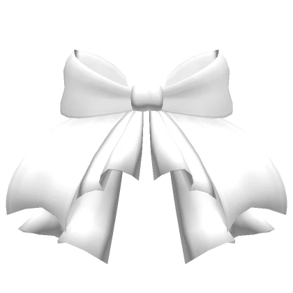 White Waist Bow with Ruffles