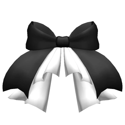 Black Waist Bow with Ruffles