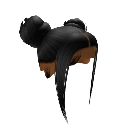 Double High Buns W/ Bangs [Black]