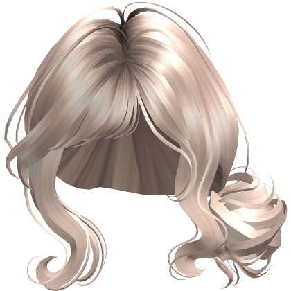 ♡ side bun swirly hairdo in platinum blonde